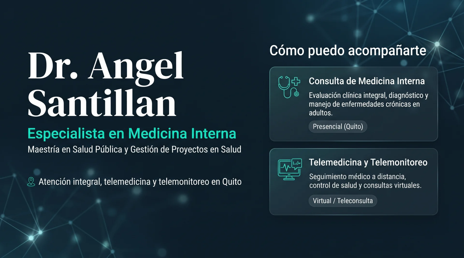Portada profesional de Dr. Angel Santillan