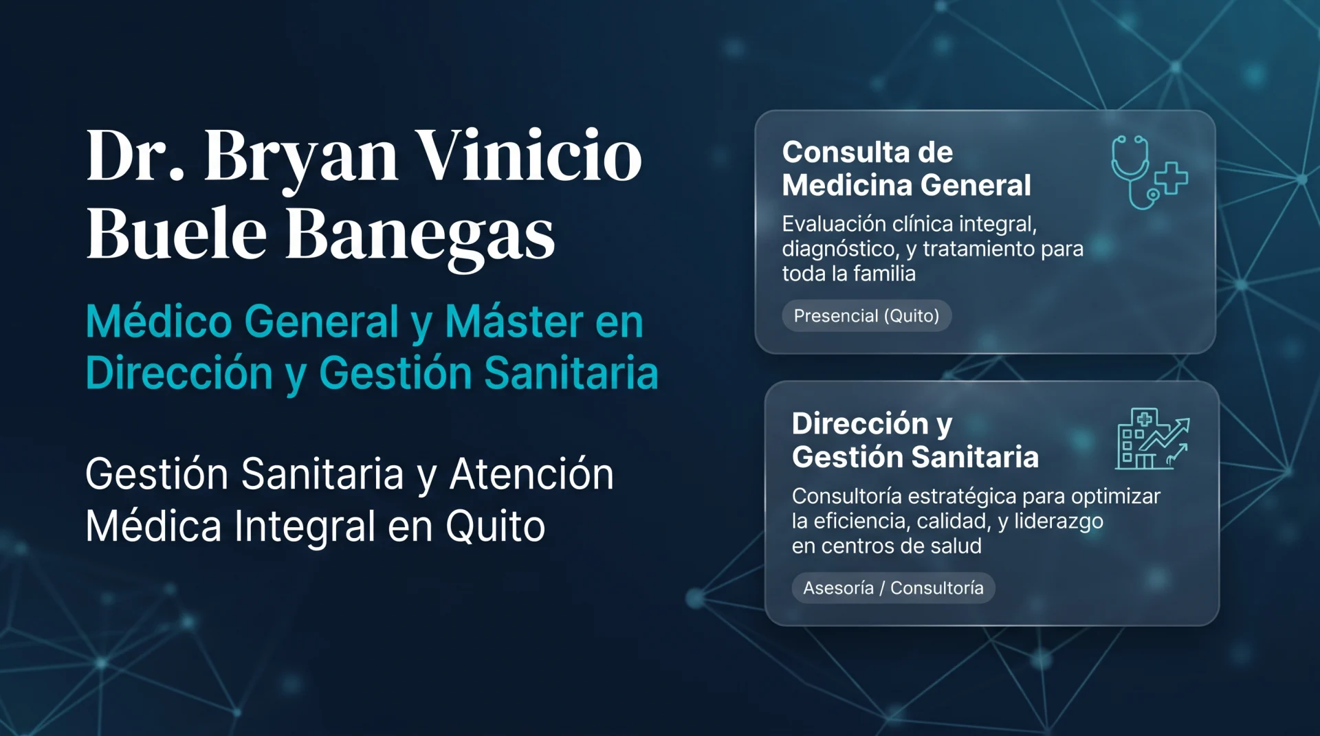 Portada profesional de Dr. Bryan Buele