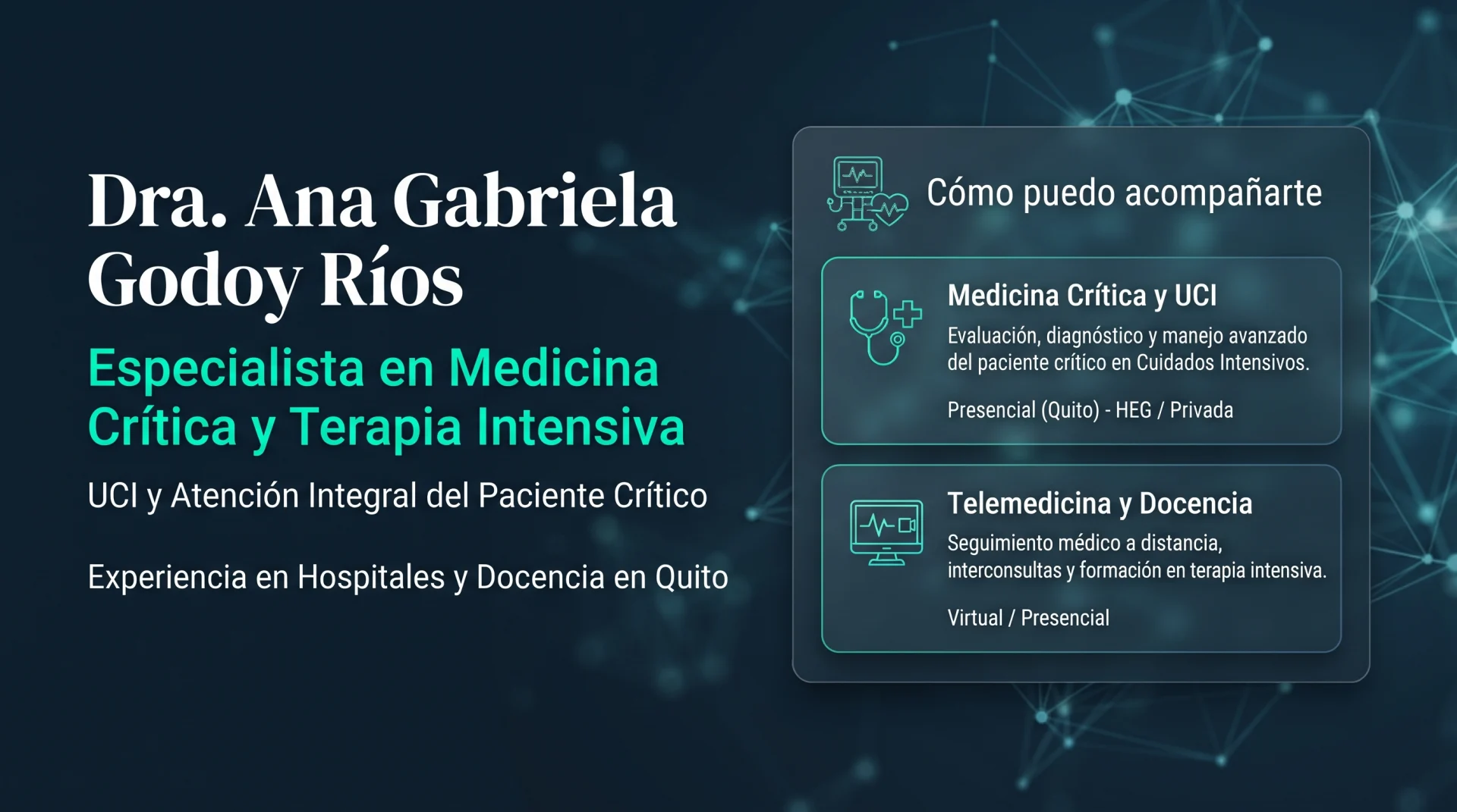 Portada profesional de Dra. Ana Godoy